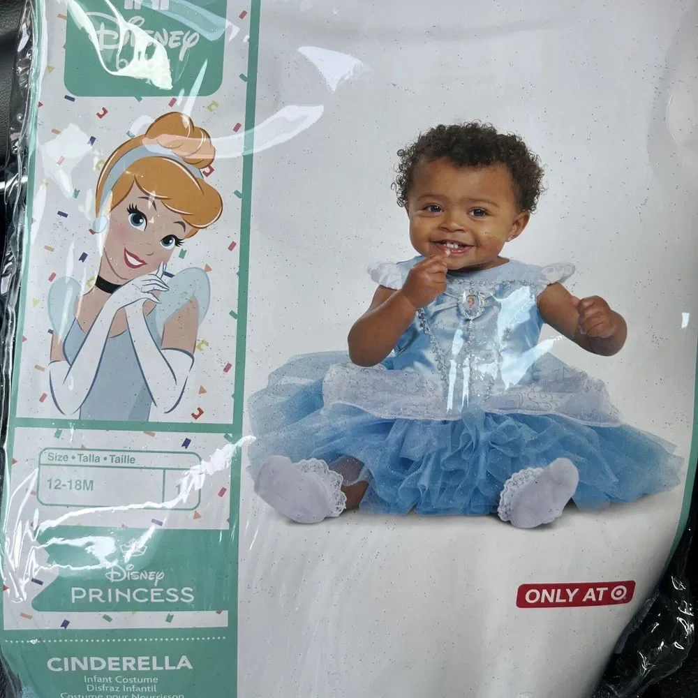 Disney Baby Princess Cinderella Halloween Costume Tutu Dress‎ Size 12-18M New!